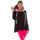 Pulover dama casual negru oversize cu gluga Lassiger Pulover dama casual negru oversize cu gluga Lassiger 4 - jojofashion.ro