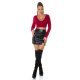 Pulover dama tricotat crop cu decolteu in V burgundy Kirpimo Pulover dama tricotat crop cu decolteu in V burgundy Kirpimo 5 - jojofashion.ro