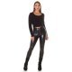 Pulover dama tricotat crop negru Soffice Pulover dama tricotat crop negru Soffice 4 - jojofashion.ro