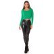 Pulover dama tricotat crop verde Soffice Pulover dama tricotat crop verde Soffice 4 - jojofashion.ro