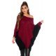 Pulover dama tricotat oversize burgundy negru Liliac Pulover dama tricotat oversize burgundy negru Liliac 2 - jojofashion.ro