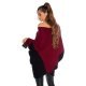 Pulover dama tricotat oversize burgundy negru Liliac Pulover dama tricotat oversize burgundy negru Liliac 3 - jojofashion.ro