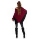 Pulover dama tricotat oversize burgundy negru Liliac Pulover dama tricotat oversize burgundy negru Liliac 5 - jojofashion.ro