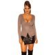 Pulover dama tricotat petrecut vascoza cappuccino Laylek Pulover dama tricotat petrecut vascoza cappuccino Laylek 2 - jojofashion.ro