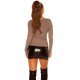 Pulover dama tricotat petrecut vascoza cappuccino Laylek Pulover dama tricotat petrecut vascoza cappuccino Laylek 3 - jojofashion.ro