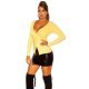 Pulover dama tricotat petrecut vascoza galbena Laylek Pulover dama tricotat petrecut vascoza galbena Laylek 3 - jojofashion.ro