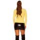 Pulover dama tricotat petrecut vascoza galbena Laylek Pulover dama tricotat petrecut vascoza galbena Laylek 4 - jojofashion.ro