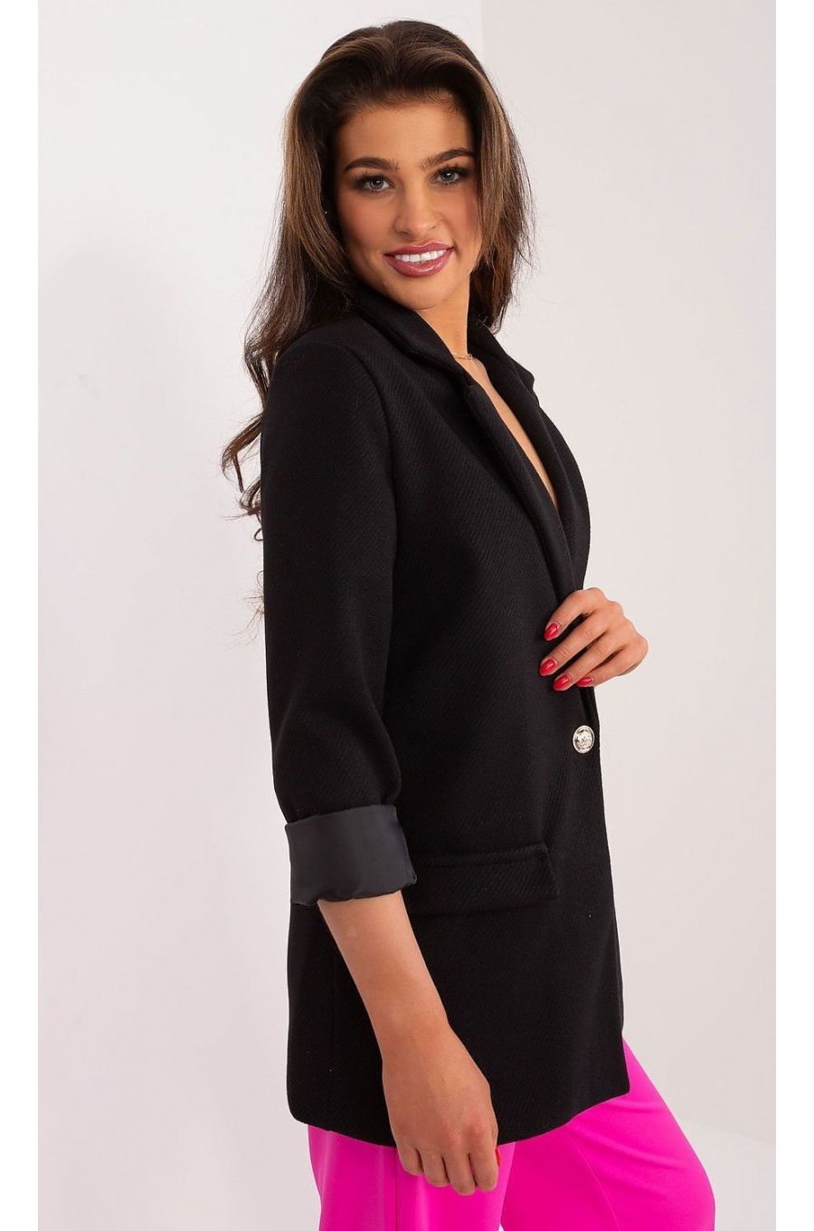 Sacou dama elegant, clasic, negru, Briseida Sacou dama elegant, clasic, negru, Briseida 2 - jojofashion.ro