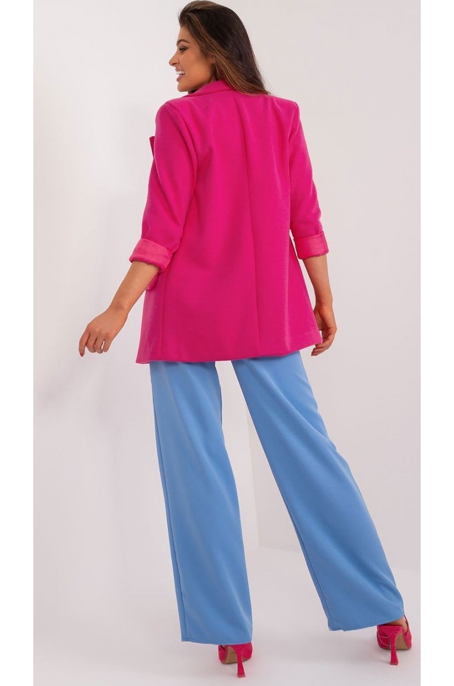 Sacou dama elegant, clasic, roz fucsia, Briseida Sacou dama elegant, clasic, roz fucsia, Briseida 3 - jojofashion.ro