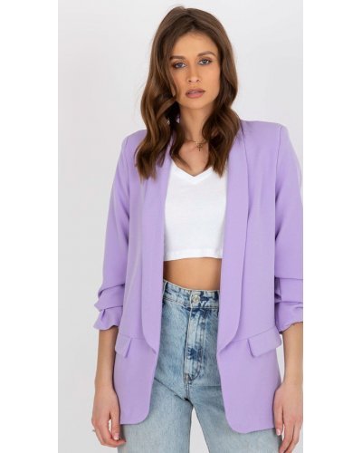 Sacou dama elegant, lila, cu maneca trei sferturi, Darlen Bluze dama, Sacou dama elegant, lila, cu maneca trei sferturi, Darlen - jojofashion.ro