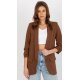 Sacou dama elegant, maro, cu maneca trei sferturi, Darlen Sacou dama elegant, maro, cu maneca trei sferturi, Darlen 2 - jojofashion.ro