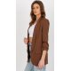 Sacou dama elegant, maro, cu maneca trei sferturi, Darlen Sacou dama elegant, maro, cu maneca trei sferturi, Darlen 3 - jojofashion.ro