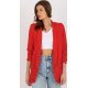Sacou dama elegant, rosu, cu maneca trei sferturi, Darlen Sacou dama elegant, rosu, cu maneca trei sferturi, Darlen 2 - jojofashion.ro