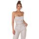 Crop top dama, piele eco bej, bandeau, Sandrina Crop top dama, piele eco bej, bandeau, Sandrina 4 - jojofashion.ro