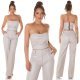 Crop top dama, piele eco bej, bandeau, Sandrina Crop top dama, piele eco bej, bandeau, Sandrina 7 - jojofashion.ro