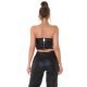 Crop top dama, piele eco, negru, bandeau, Sandrina Crop top dama, piele eco, negru, bandeau, Sandrina 3 - jojofashion.ro