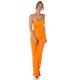 Crop top dama, piele eco orange, bandeau, Sandrina Crop top dama, piele eco orange, bandeau, Sandrina 6 - jojofashion.ro