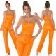 Crop top dama, piele eco orange, bandeau, Sandrina Crop top dama, piele eco orange, bandeau, Sandrina 7 - jojofashion.ro