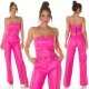 Crop top dama, piele eco roz, bandeau, Sandrina Crop top dama, piele eco roz, bandeau, Sandrina 7 - jojofashion.ro