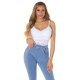 Crop top dama dantela alba Svetlana 2 - jojofashion.ro