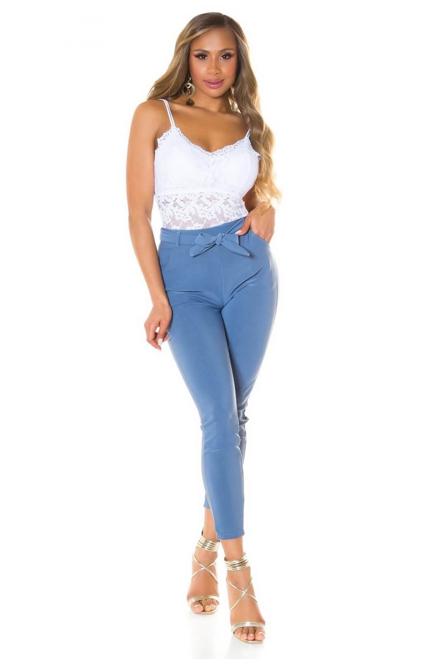 Crop top dama dantela alba Svetlana 4 - jojofashion.ro