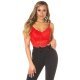Crop top dama dantela rosie Svetlana 2 - jojofashion.ro