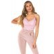 Crop top dama dantela roz pal Svetlana Crop top dama dantela roz pal Svetlana 2 - jojofashion.ro