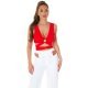 Crop top dama elastic rosu Isla 4 - jojofashion.ro