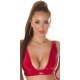 Crop top dama latex rosu cu decolteu in V Zaviera Crop top dama latex rosu cu decolteu in V Zaviera 2 - jojofashion.ro