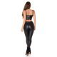 Crop top dama piele eco neagra tip bustiera Serena 4 - jojofashion.ro