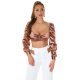 Crop top dama satin maro cu maneci lungi Afet Crop top dama satin maro cu maneci lungi Afet 2 - jojofashion.ro