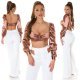 Crop top dama satin maro cu maneci lungi Afet Crop top dama satin maro cu maneci lungi Afet 5 - jojofashion.ro