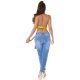 Crop top dama snake galben cu guler inalt Valerie Crop top dama snake galben cu guler inalt Valerie 5 - jojofashion.ro