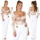 Crop top dama elegant tip corset satin bej Moura 6 - jojofashion.ro