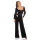 Crop top dama elegant tip corset satin negru Moura 4 - jojofashion.ro