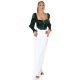 Crop top dama elegant tip corset satin verde smarald Moura 3 - jojofashion.ro