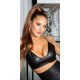 Crop top dama Wetlook negru Freira Crop top dama Wetlook negru Freira 2 - jojofashion.ro