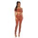 Crop top dama latex bronz incretit cu umeri goi Defne 5 - jojofashion.ro