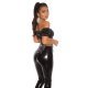 Crop top dama latex negru incretit cu umeri goi Defne Crop top dama latex negru incretit cu umeri goi Defne 3 - jojofashion.ro