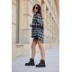 Camasa dama alba cu carouri negre, oversize, JoleneR Camasa dama alba cu carouri negre, oversize, JoleneR 3 - jojofashion.ro