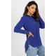 Camasa dama asimetrica, din bumbac, albastra, cu maneca lunga, Camella Camasa dama asimetrica, din bumbac, albastra, cu maneca lunga, Camella 3 - jojofashion.ro