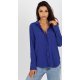 Camasa dama asimetrica, din bumbac, albastra, cu maneca lunga, Camella Camasa dama asimetrica, din bumbac, albastra, cu maneca lunga, Camella 4 - jojofashion.ro