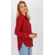 Camasa dama asimetrica, din bumbac, rosie, cu maneca lunga, Camella Camasa dama asimetrica, din bumbac, rosie, cu maneca lunga, Camella 3 - jojofashion.ro