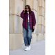 Camasa dama burgundy, in carouri bleumarin, oversize, JoleneR 3 - jojofashion.ro