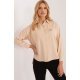 Camasa dama clasica, din bumbac bej, cu maneca lunga, Crina 2 - jojofashion.ro