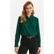 Camasa dama clasica, din vascoza, verde, cu maneca lunga, Ziran Camasa dama clasica, din vascoza, verde, cu maneca lunga, Ziran 2 - jojofashion.ro