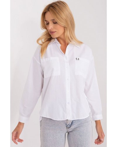 Camasa dama clasica, din bumbac, alba, cu maneca lunga, Crina Camasa dama clasica, din bumbac, alba, cu maneca lunga, Crina - jojofashion.ro