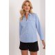 Camasa dama, din bumbac, bleu, cu maneca lunga, Hassine Camasa dama, din bumbac, bleu, cu maneca lunga, Hassine 2 - jojofashion.ro