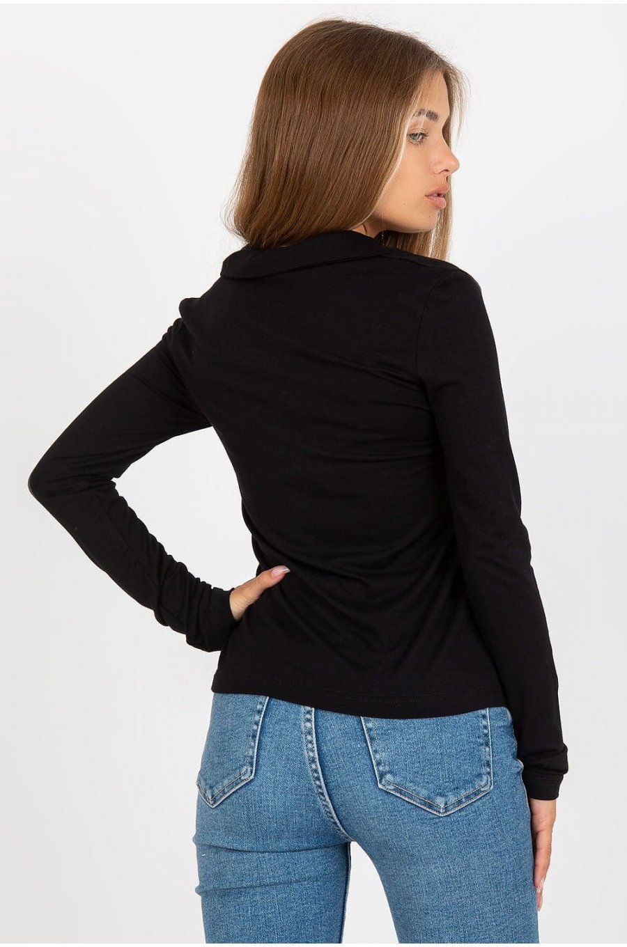 Camasa dama, din bumbac, neagra cu maneca lunga, Lumidee Camasa dama, din bumbac, neagra cu maneca lunga, Lumidee 3 - jojofashion.ro