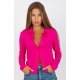 Camasa dama, din bumbac, roz fucsia, cu maneca lunga, Lumidee 2 - jojofashion.ro